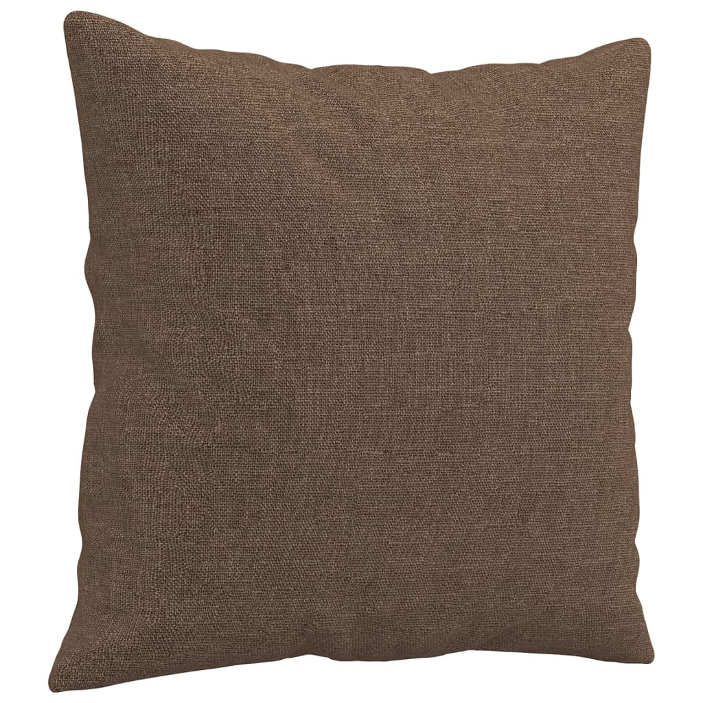 vidaXL 3-dijelni set sofa s jastucima smeđi od tkanine
