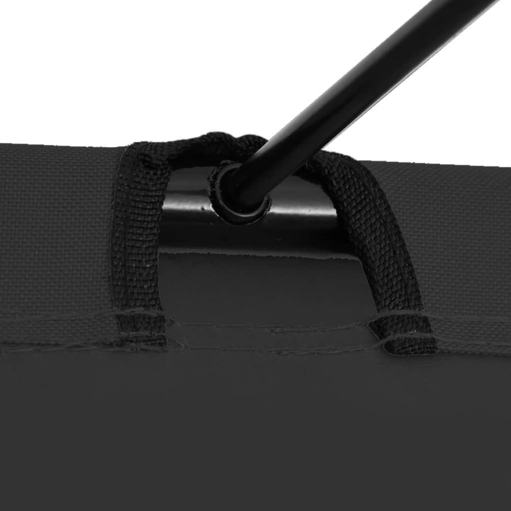 vidaXL Krevet za kampiranje 180 x 60 x 19 cm od tkanine i čelika crni