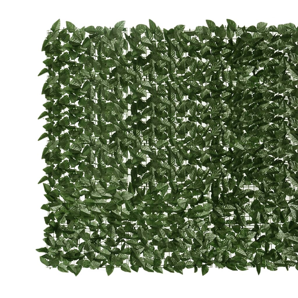 vidaXL Balkonski zastor s tamnozelenim lišćem 500 x 150 cm