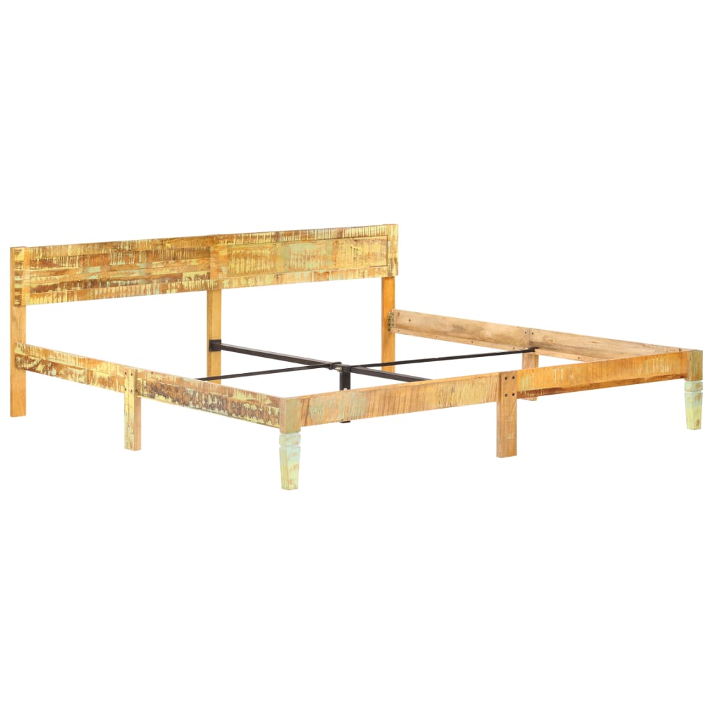 vidaXL Okvir za krevet od masivnog obnovljenog drva 200 x 200 cm