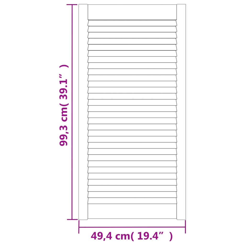 vidaXL Vrata za ormarić rešetkasti dizajn 2 kom 99,3x49,4 cm borovina