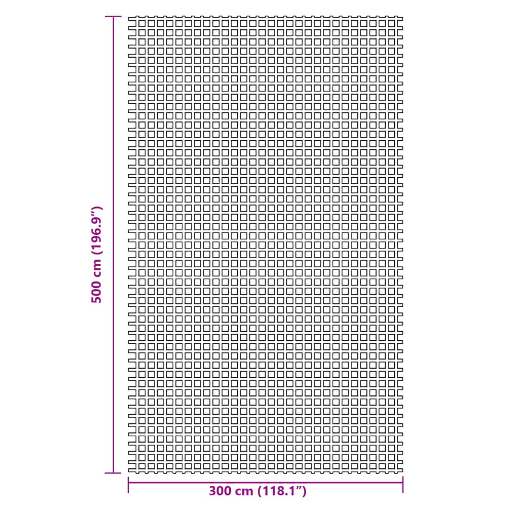 vidaXL Podna prostirka za kampiranje zelena 5 x 3 m