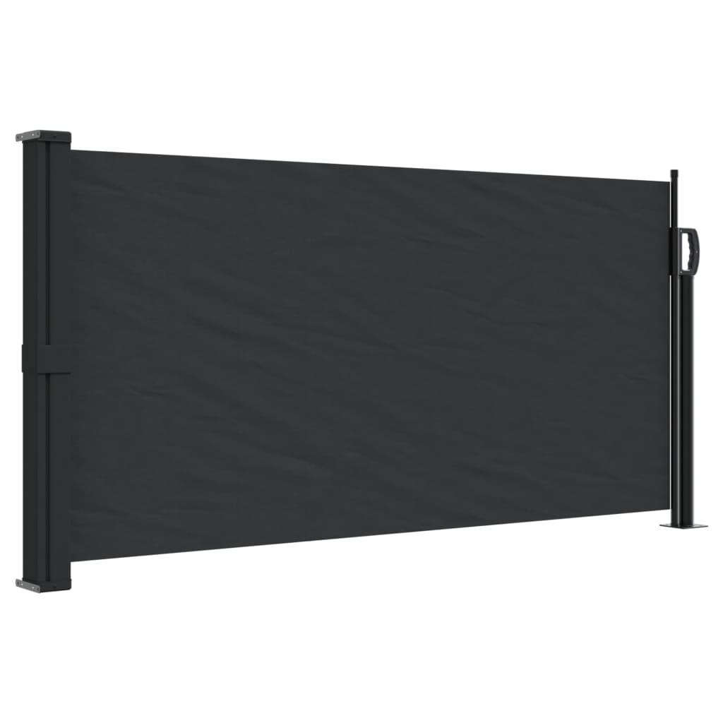 vidaXL Bočna tenda na uvlačenje crna 100 x 500 cm