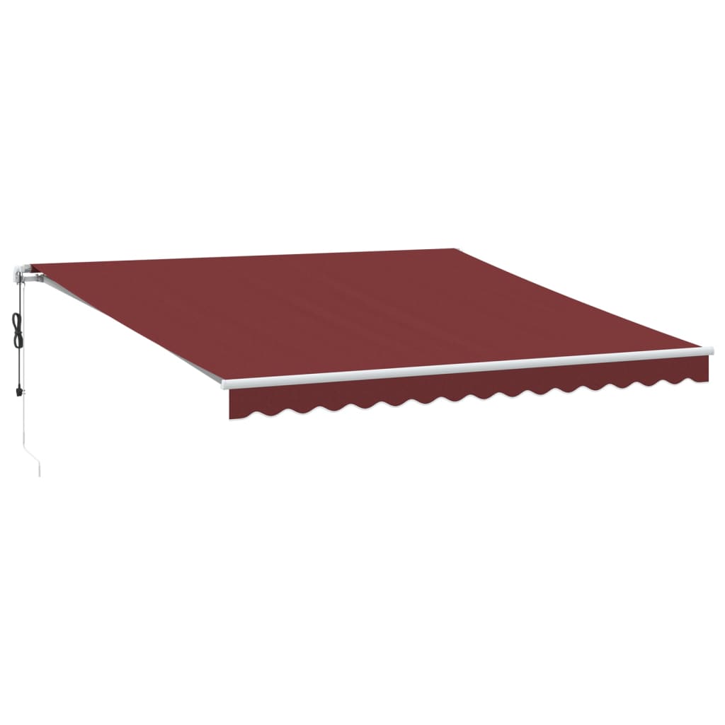 vidaXL Tenda na automatsko uvlačenje bordo 400 x 300 cm