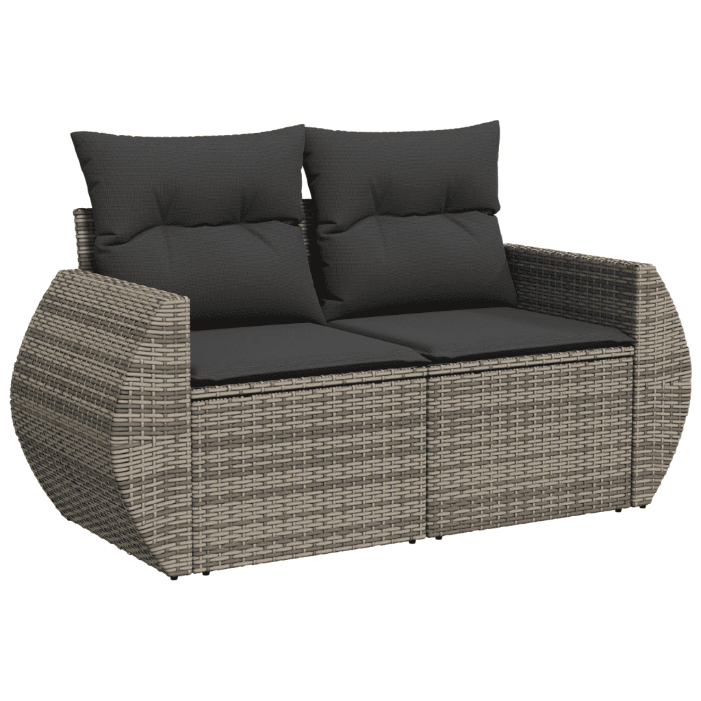 vidaXL 7-dijelni set vrtnih sofa sivi od poliratana