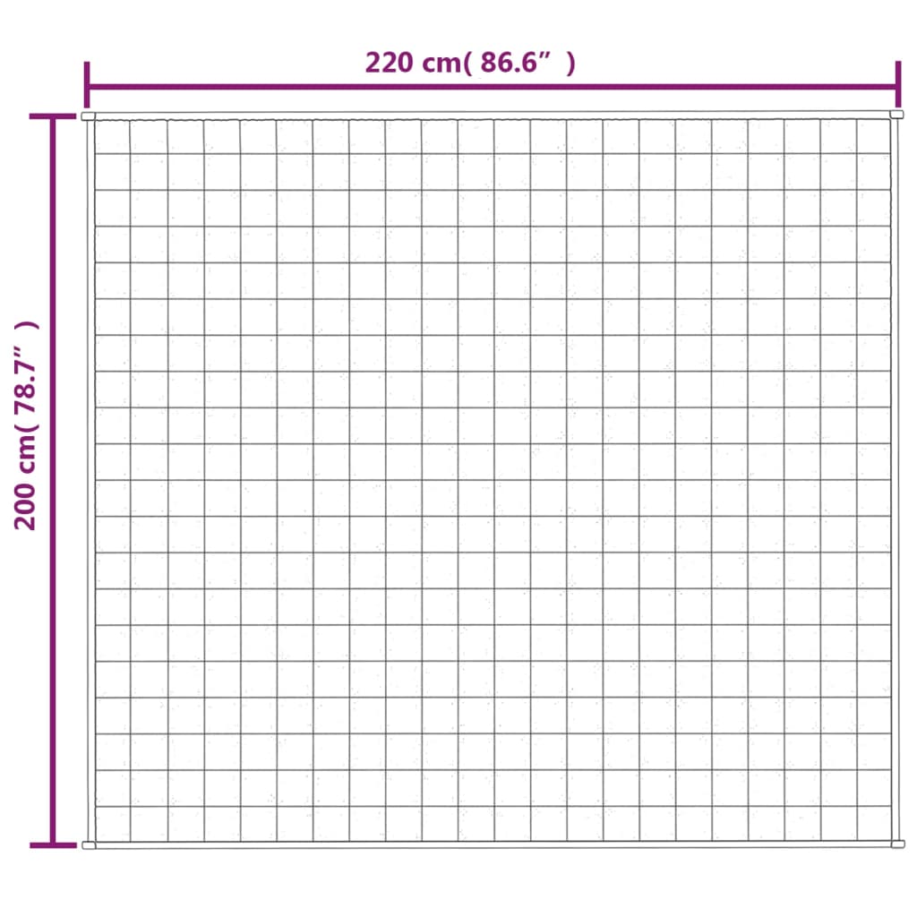 vidaXL Teška deka svijetla krem 200x220 cm 13 kg od tkanine