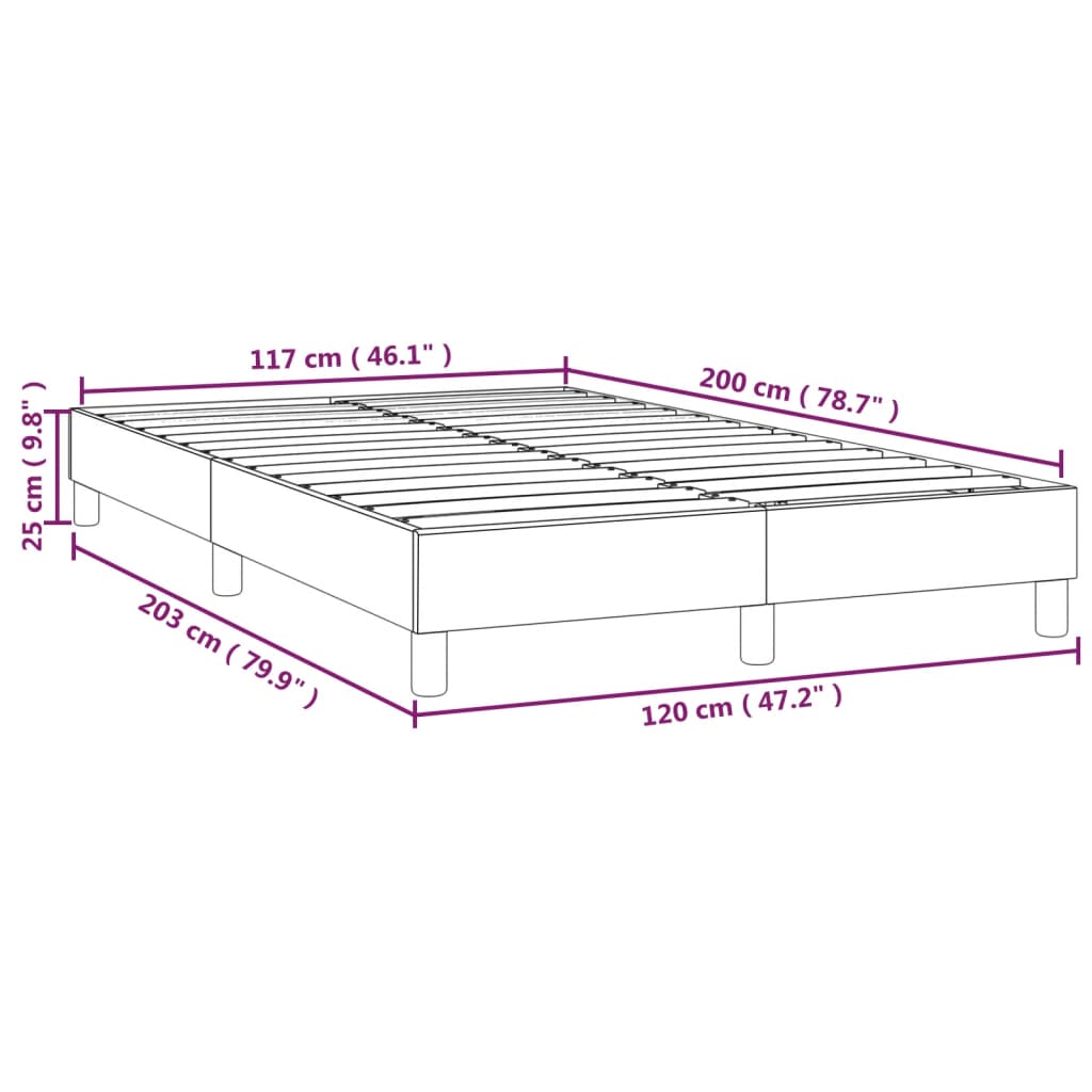 vidaXL Okvir za krevet boja cappuccina 120x200 cm umjetna koža