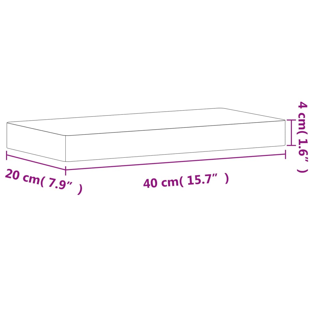 vidaXL Zidna polica 40x20x4 cm od masivne bukovine