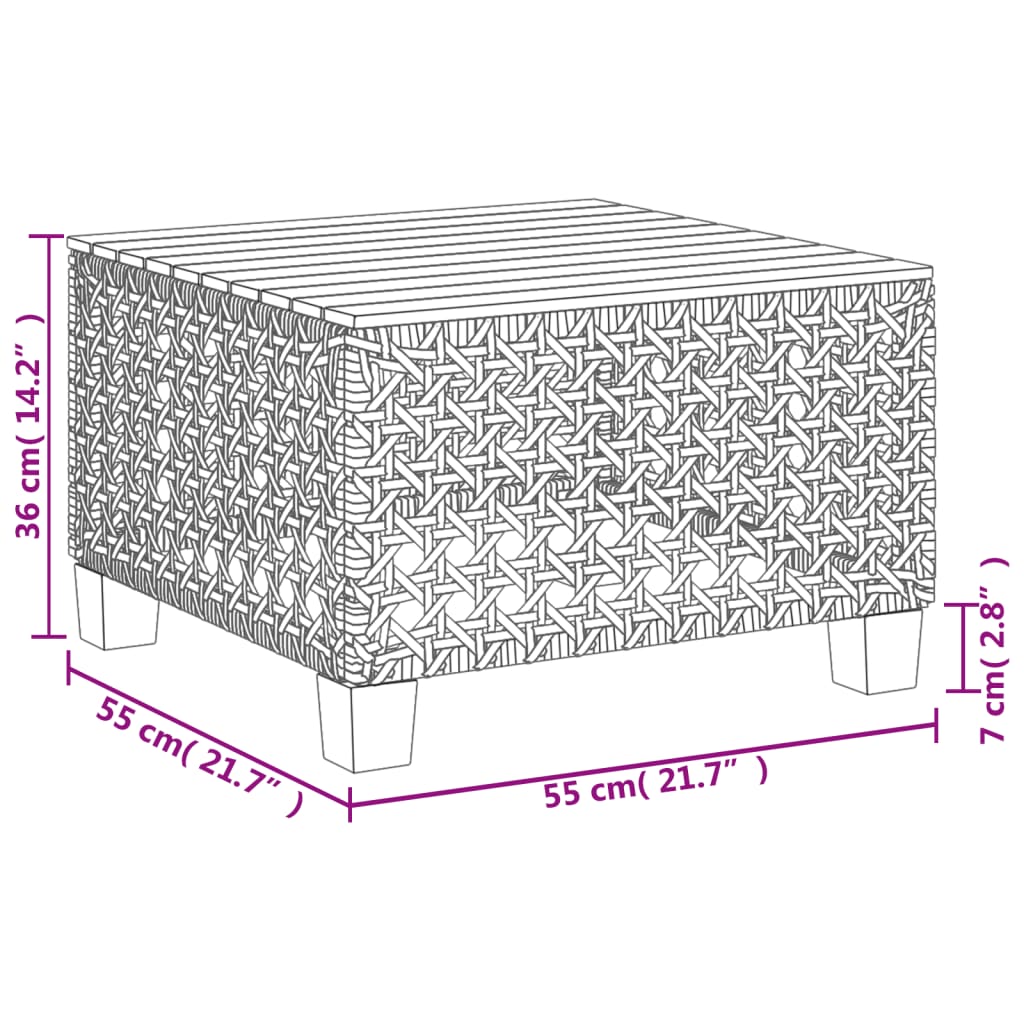 vidaXL 7-dijelni set vrtnih sofa od poliratana s jastucima crni