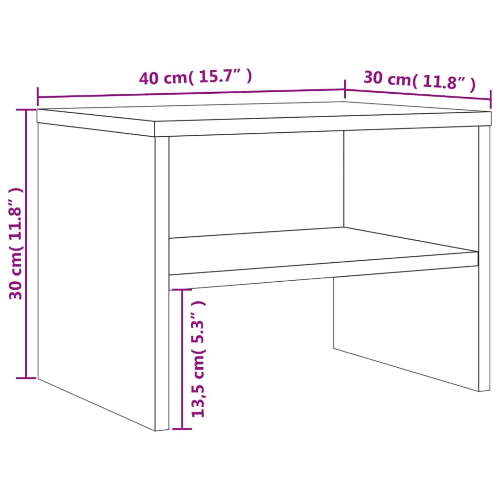 vidaXL Noćni ormarići 2 kom smeđi hrast 40x30x30 cm konstruirano drvo