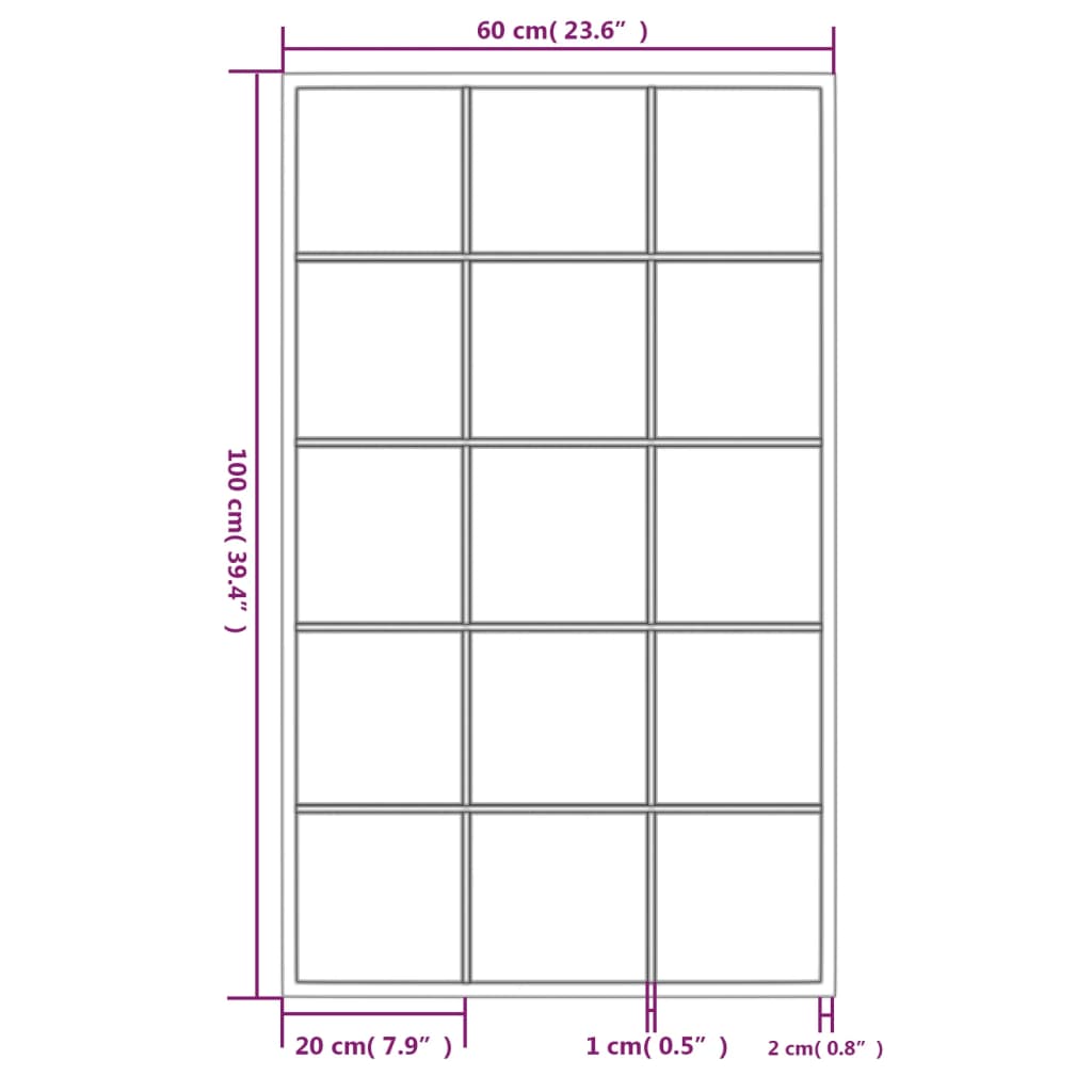 vidaXL Zidna ogledala 4 kom crna 100x60 cm metalna