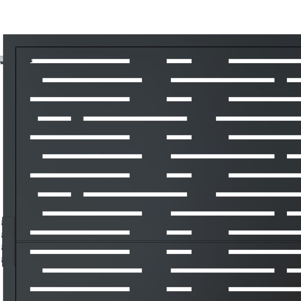 vidaXL Vrtna vrata antracit 105 x 105 cm čelična četvrtasti dizajn