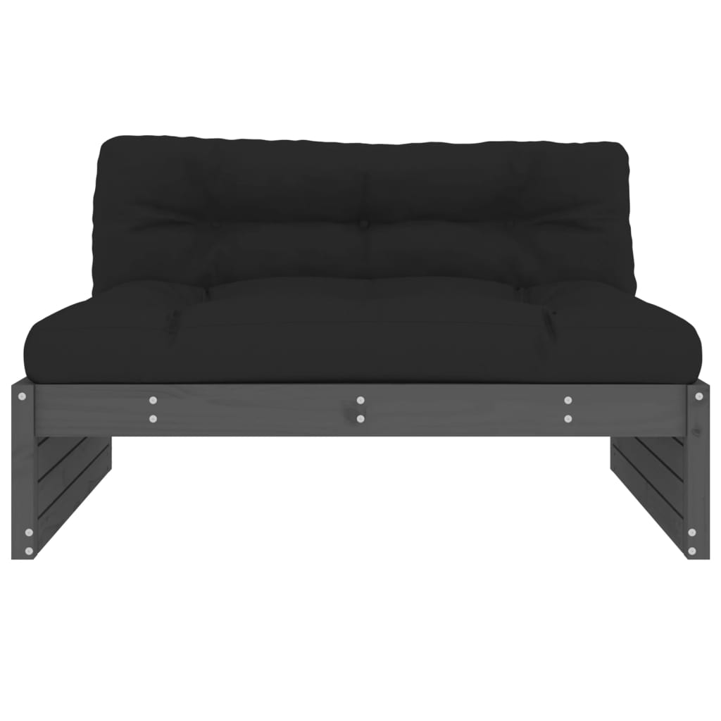 vidaXL Srednja sofa sivi 120x80 cm od masivne borovine