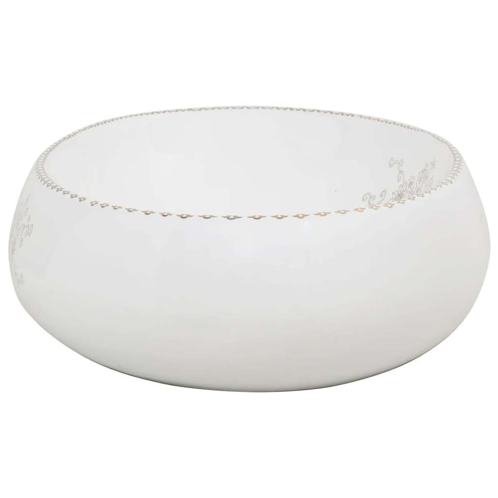 vidaXL Nadgradni umivaonik bijeli ovalni 59 x 40 x 15 cm keramički