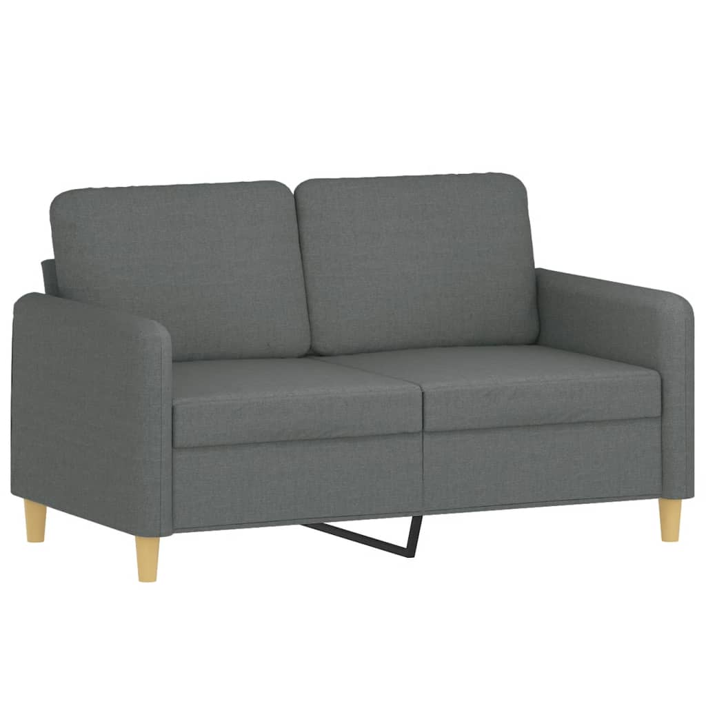 vidaXL 3-dijelni set sofa s jastucima tamnosivi od tkanine