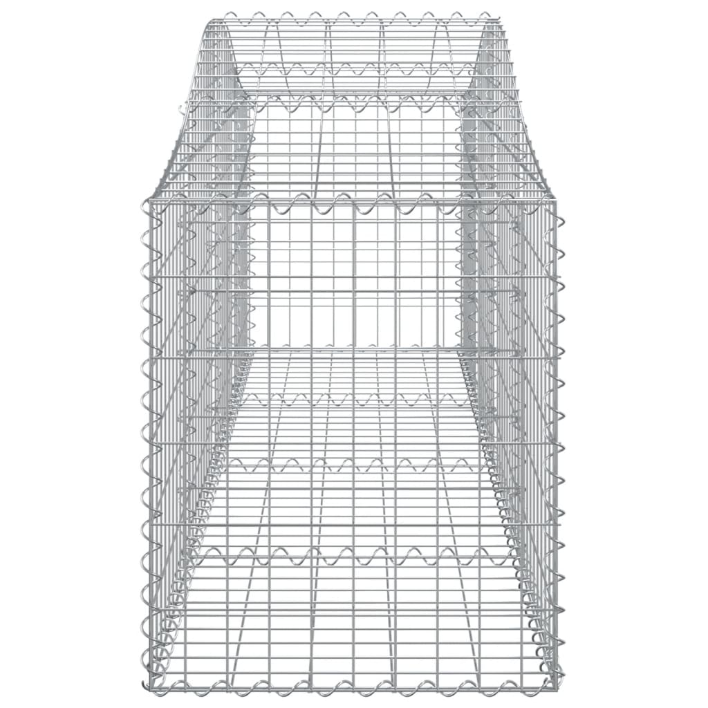 vidaXL Lučne gabionske košare 7 kom 200x50x60/80 cm pocinčano željezo