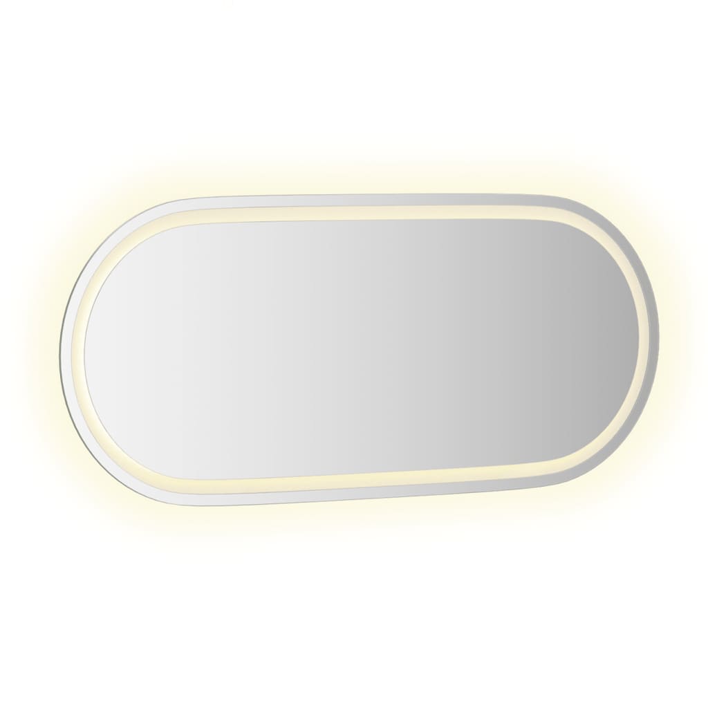 vidaXL LED kupaonsko ogledalo 100 x 45 cm ovalno