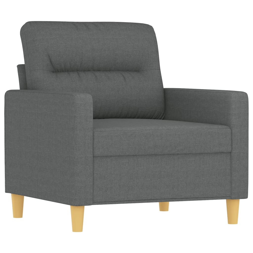 vidaXL 4-dijelni set sofa s jastucima tamnosivi od tkanine