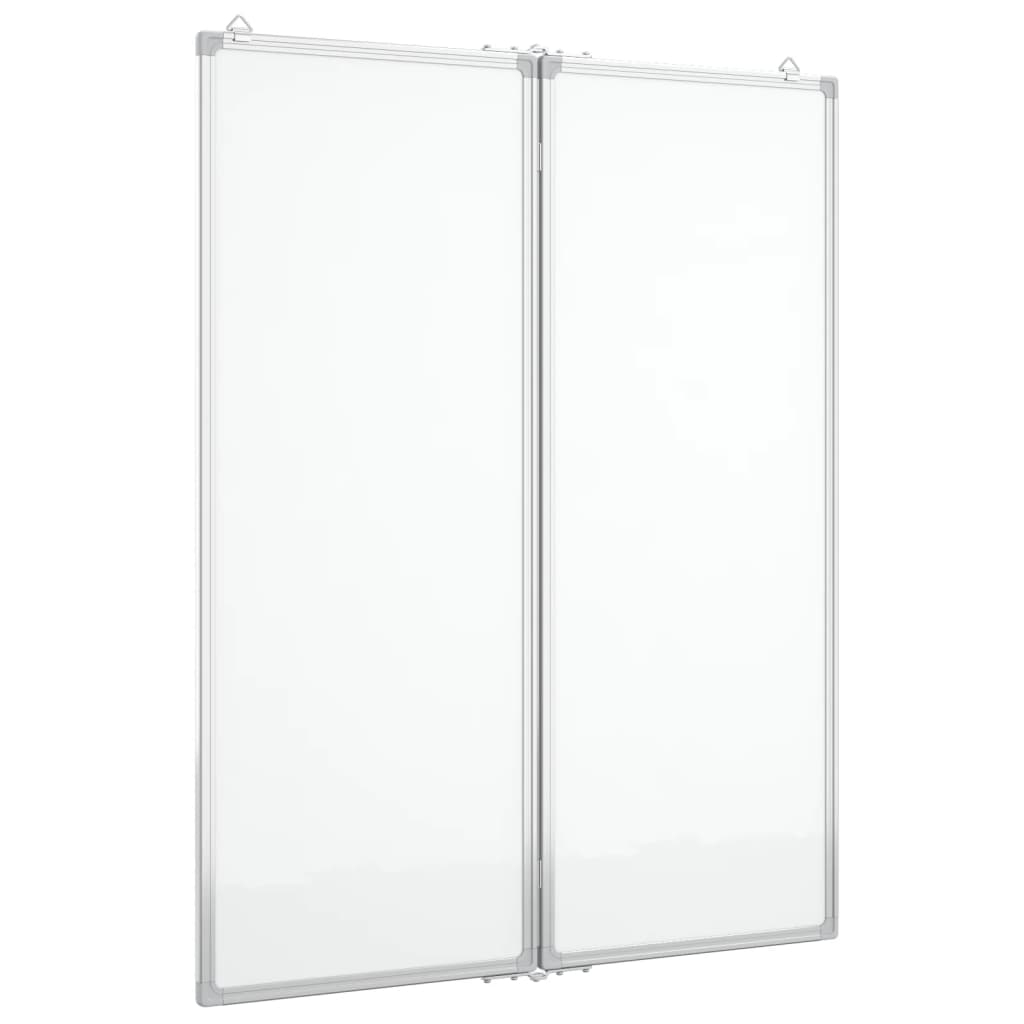 vidaXL Magnetna bijela ploča sklopiva 80 x 100 x 1,7 cm aluminijska