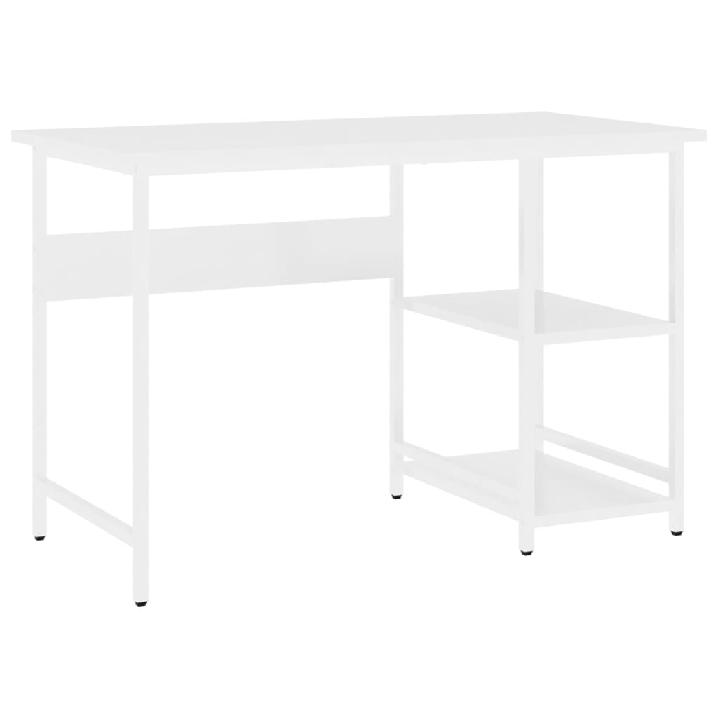 vidaXL Stol za računalo bijeli 105 x 55 x 72 cm od MDF-a i metala