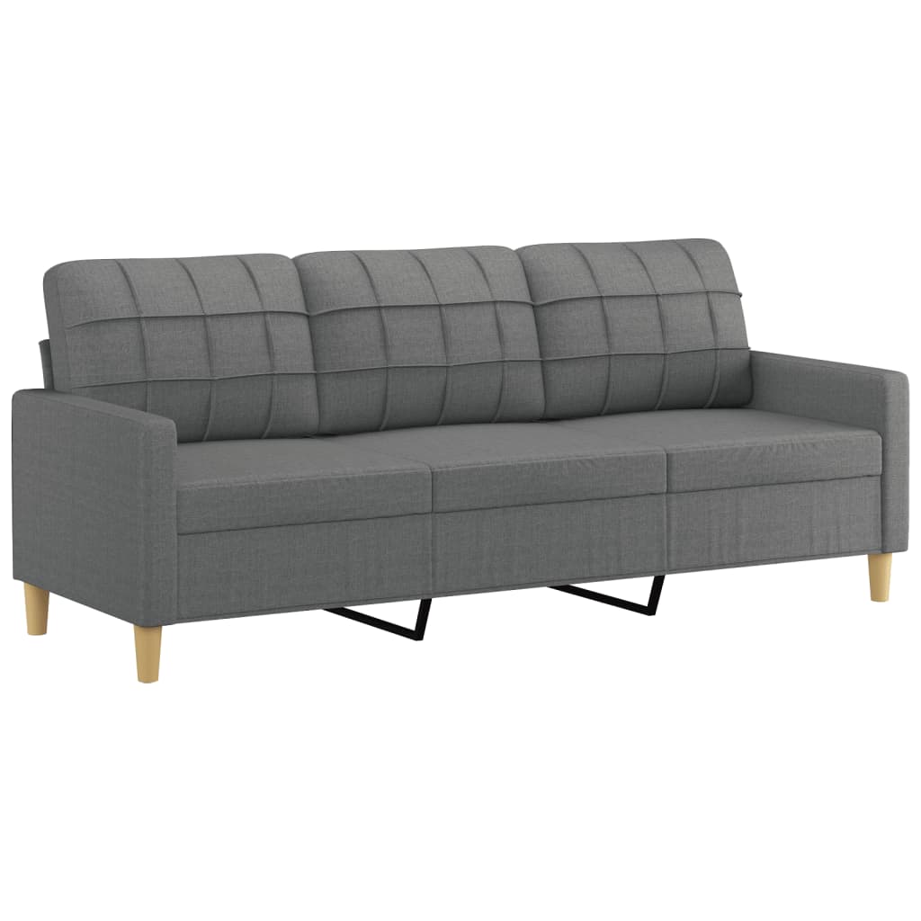 vidaXL 4-dijelni set sofa s jastucima tamnosivi od tkanine