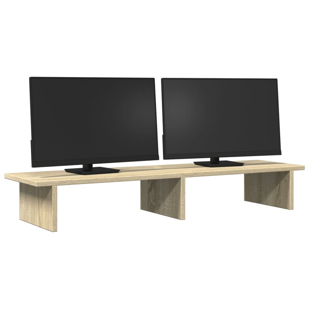 vidaXL Stalak za monitor boja hrasta 100x27x15 cm konstruirano drvo