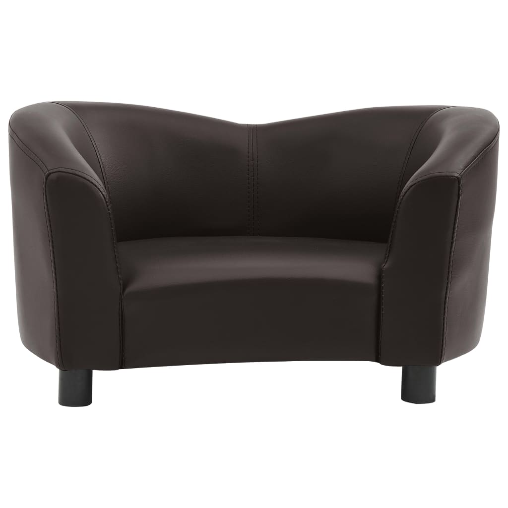 vidaXL Sofa za pse smeđa 67 x 41 x 39 cm od umjetne kože