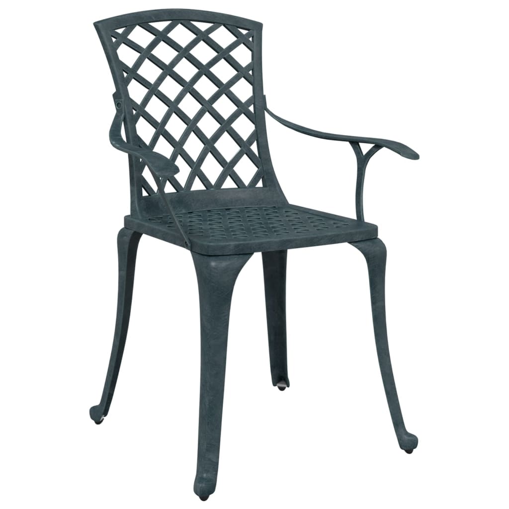 vidaXL 3-dijelni bistro set zeleni od lijevanog aluminija