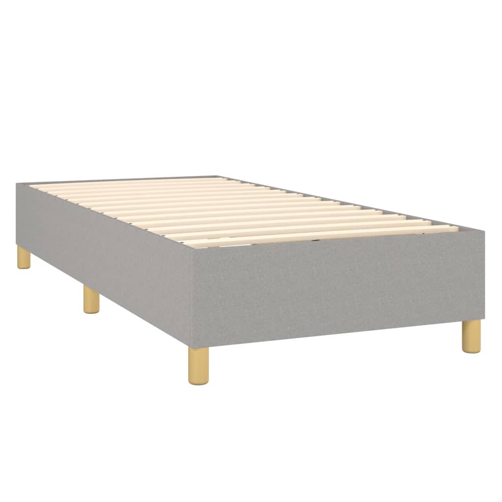 vidaXL Box spring krevet s madracem svjetlosivi 90x190 cm od tkanine