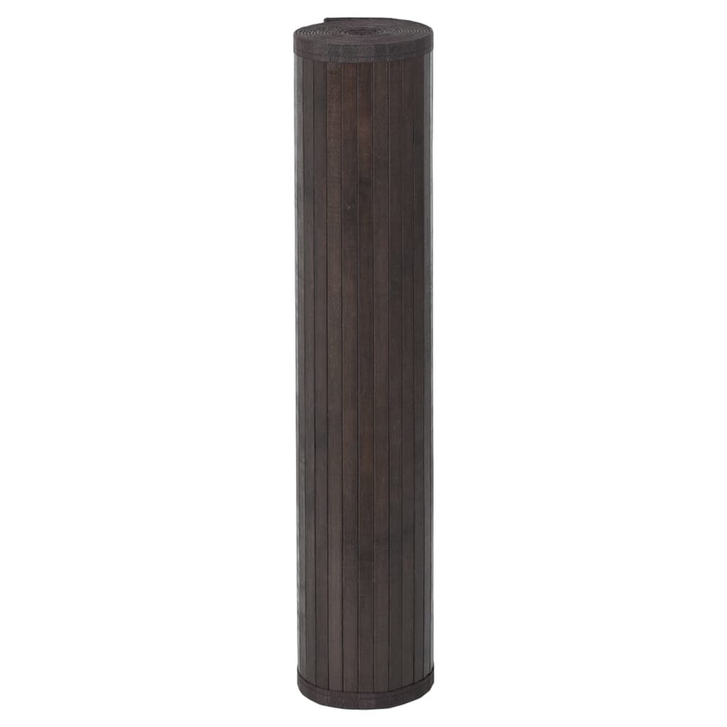 vidaXL Tepih kvadratni tamnosmeđi 100 x 100 cm od bambusa