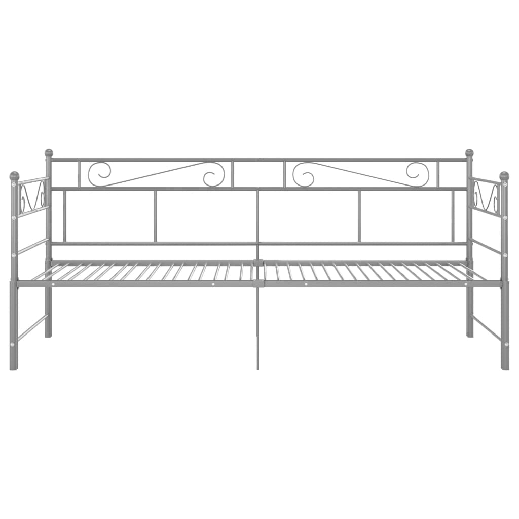 vidaXL Okvir za krevet na razvlačenje sivi metalni 90 x 200 cm