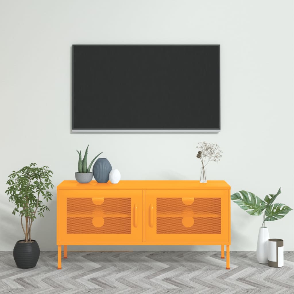 vidaXL TV ormarić boja senfa 105 x 35 x 50 cm čelični