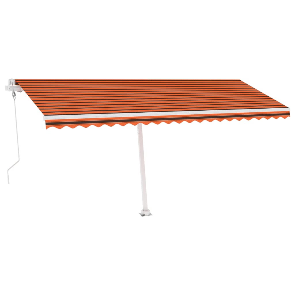 vidaXL Samostojeća automatska tenda 500x300cm narančasto-smeđa