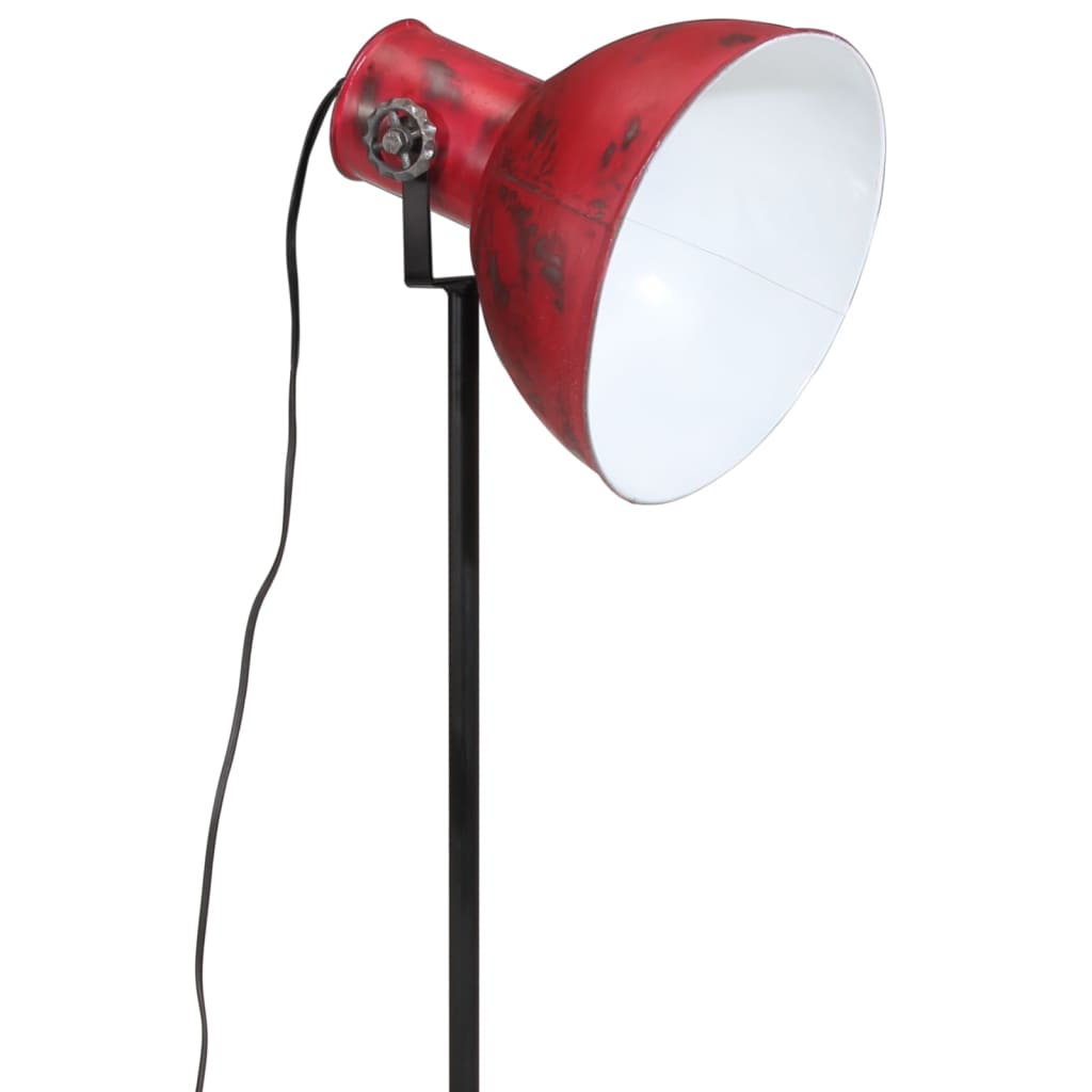 vidaXL Podna svjetiljka 25 W pohabano crvena 75x75x90-150 cm E27