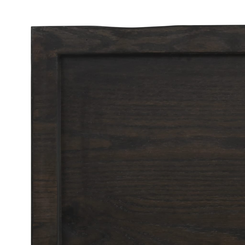 vidaXL Stolna ploča tamnosmeđa 180x50x(2-4) cm obrađena hrastovina