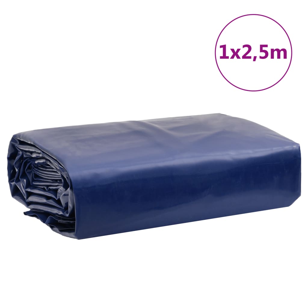 vidaXL Cerada plava 1x2,5 m 650 g/m²