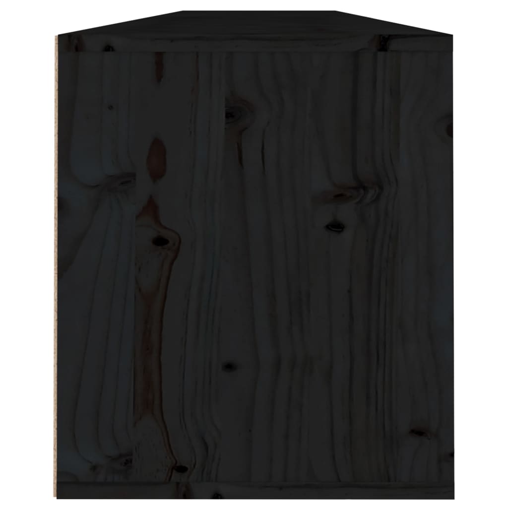 vidaXL Zidni ormarići 2 kom crni 100 x 30 x 35 cm od masivne borovine