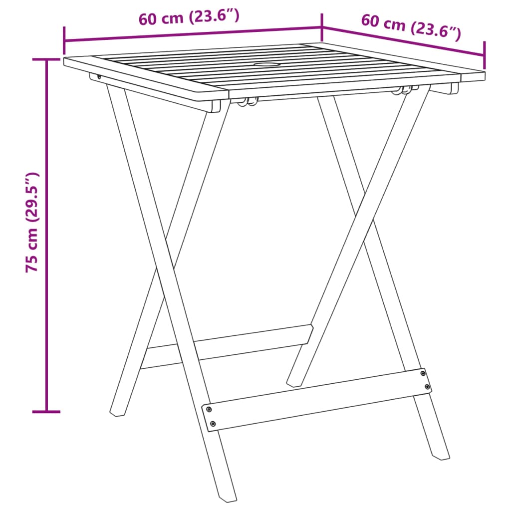 vidaXL 3-dijelni bistro set od tkanine i masivnog drva antracit