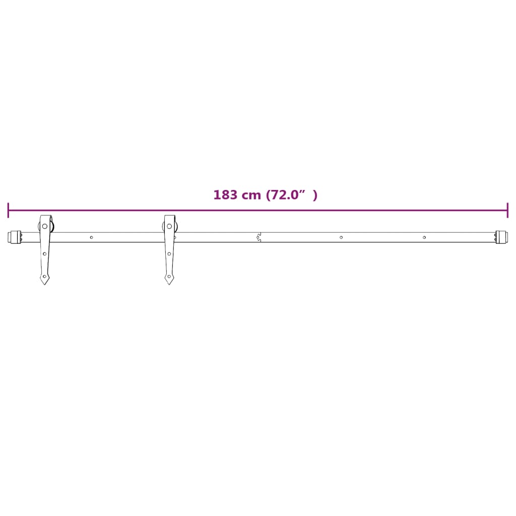 vidaXL Klizna vrata s priborom za montažu 90 x 210 cm masivna borovina