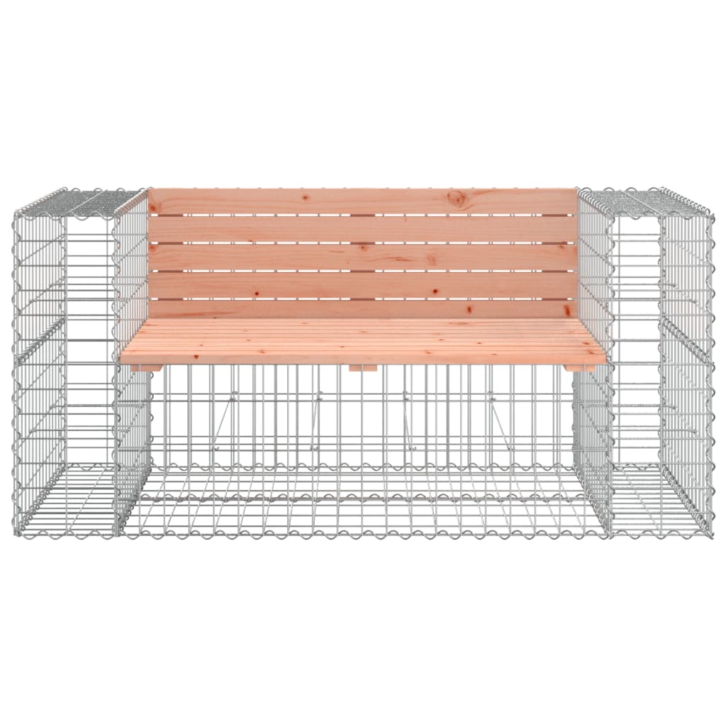 vidaXL Vrtna klupa s gabionskim dizajnom 143x71x65,5 cm drvo duglazije