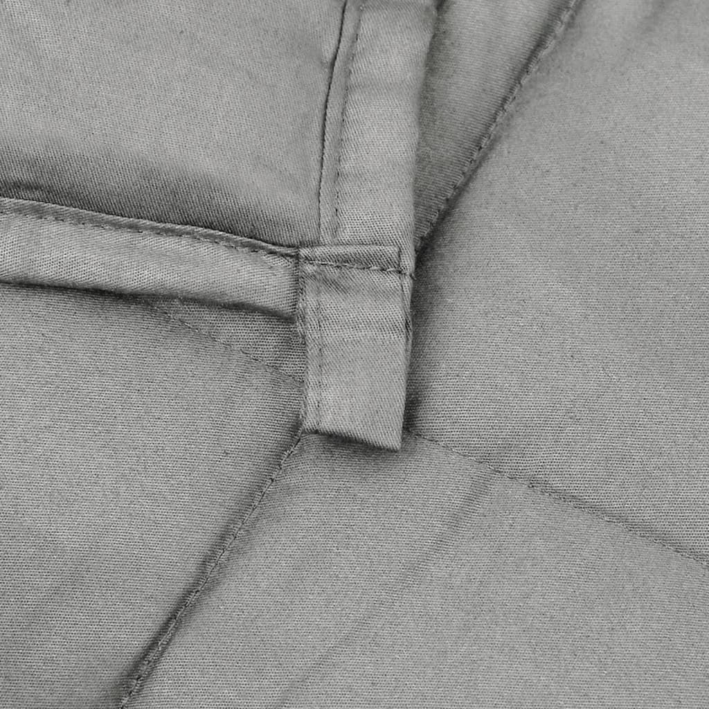 vidaXL Teška deka siva 200x220 cm 13 kg od tkanine