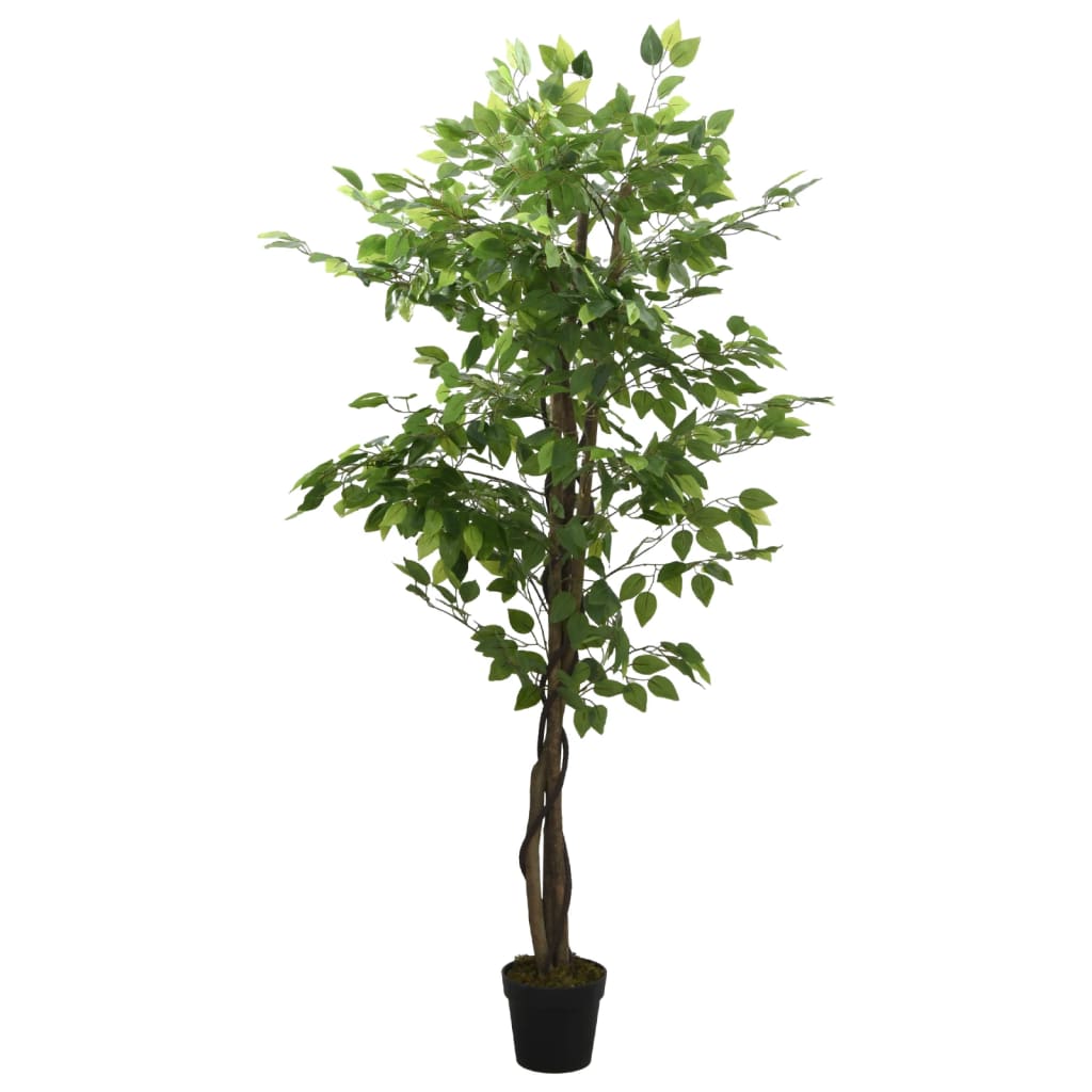 vidaXL Umjetno stablo fikusa 630 listova 120 cm zeleno