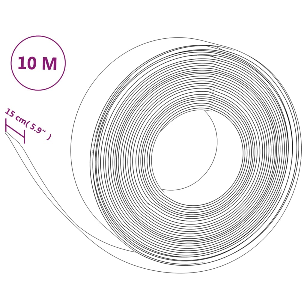 vidaXL Vrtne ivice 4 kom sive 10 m 15 cm od polietilena