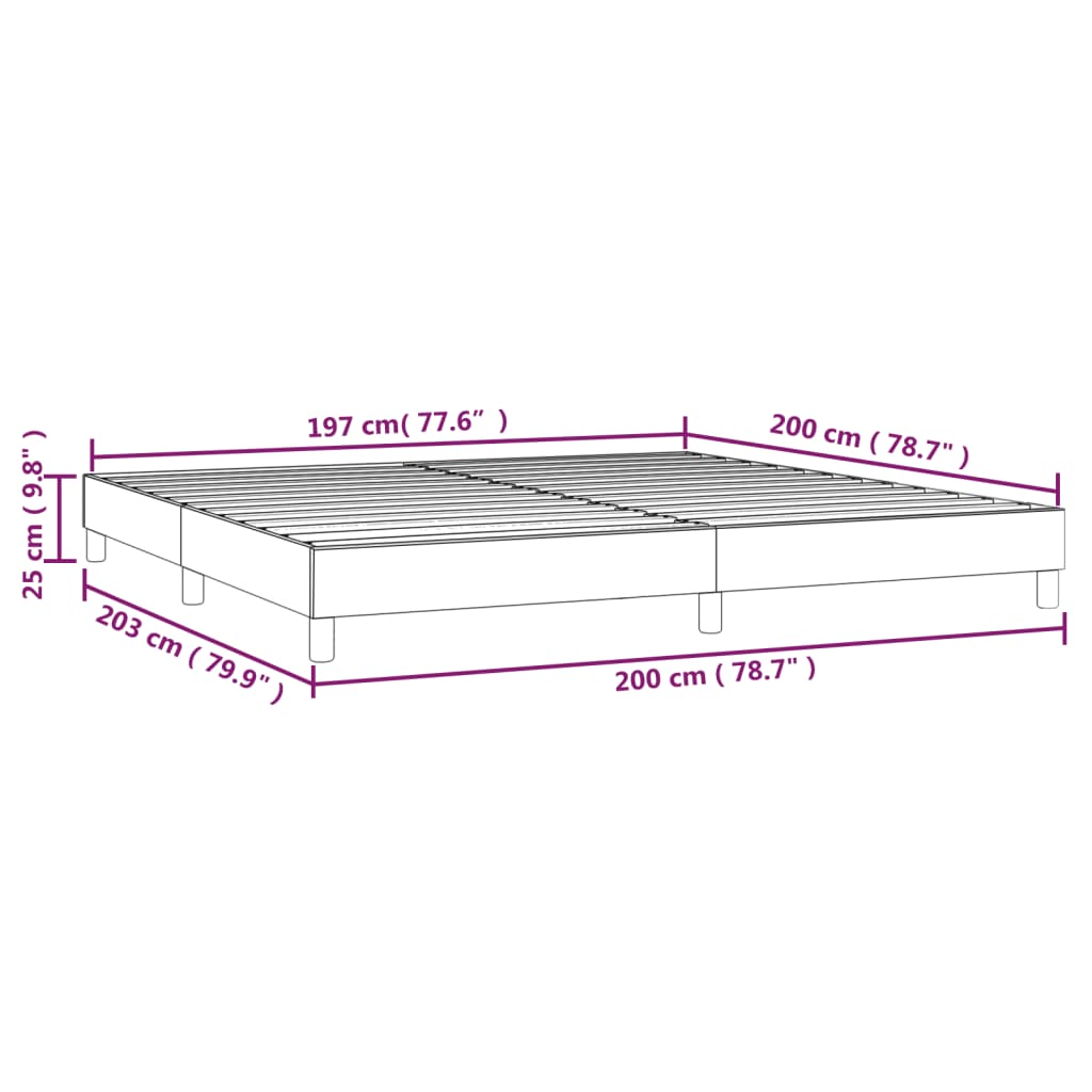 vidaXL Okvir za krevet smeđi 200x200 cm od umjetne kože