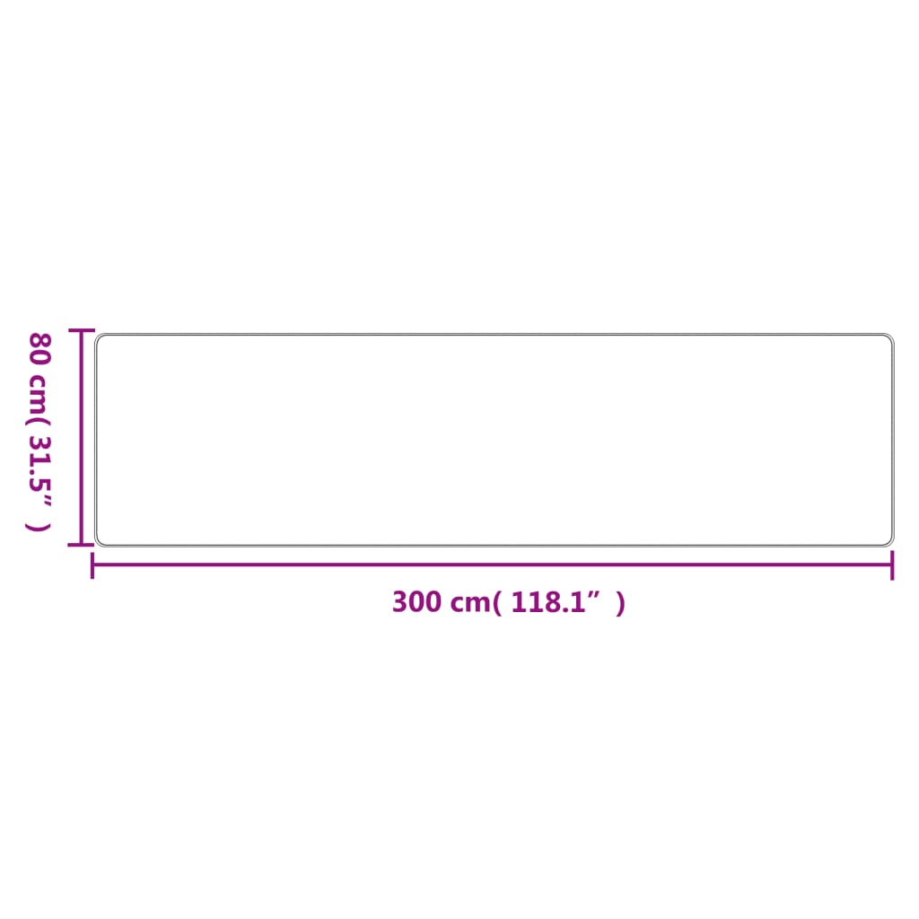 vidaXL Tepih-staza s izgledom sisala antracit 80x300 cm