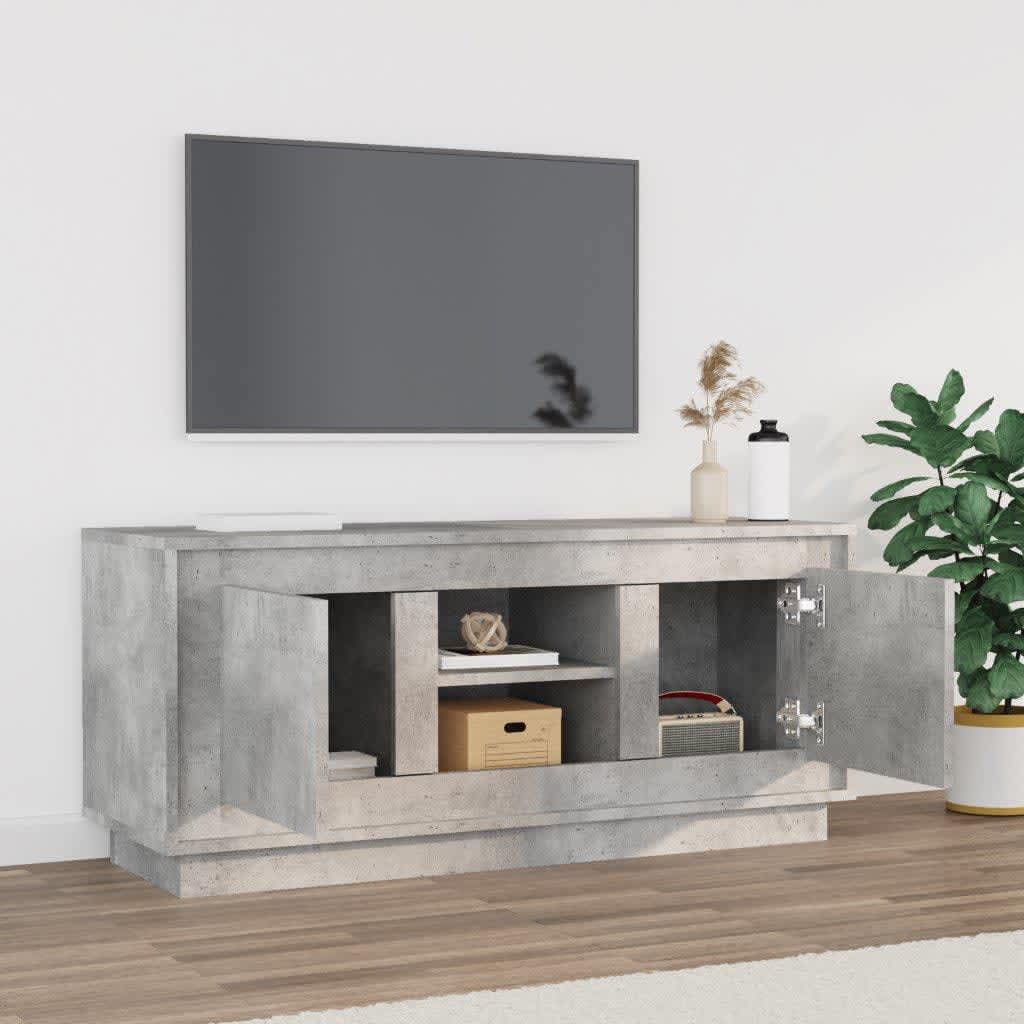 vidaXL TV ormarić boja betona 102x35x45 cm od konstruiranog drva