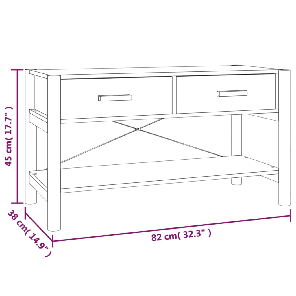 vidaXL TV ormarić bijeli 82 x 38 x 45 cm od konstruiranog drva