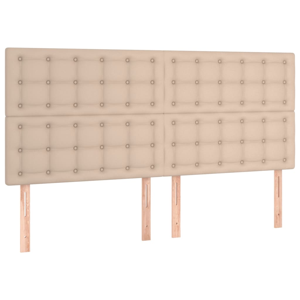 vidaXL Krevet box spring s madracem cappuccino 180x200 cm umjetna koža