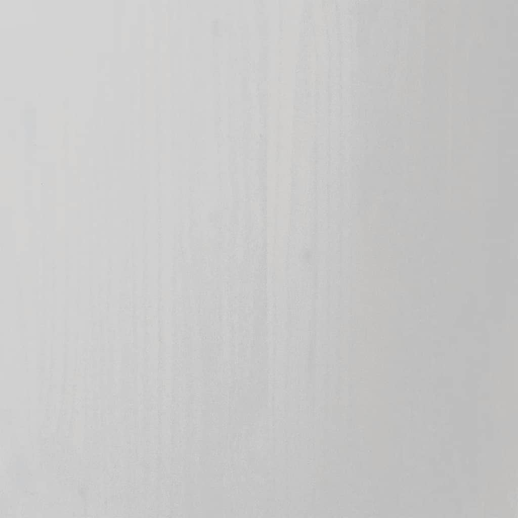vidaXL Pokretni ormarić s ladicama MOSS bijeli od masivne borovine