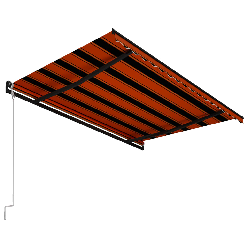 vidaXL Tenda na automatsko uvlačenje 450 x 300 cm narančasto-smeđa